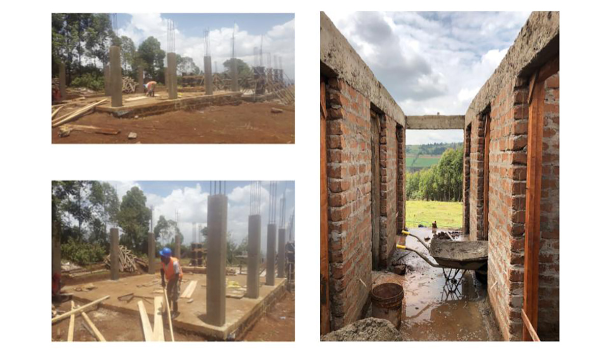 Kakenya Center photos of building progress,