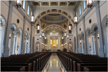 Interior of the Cathedral of the Most Sacred Heart of Jesus in Knoxville, Tennessee