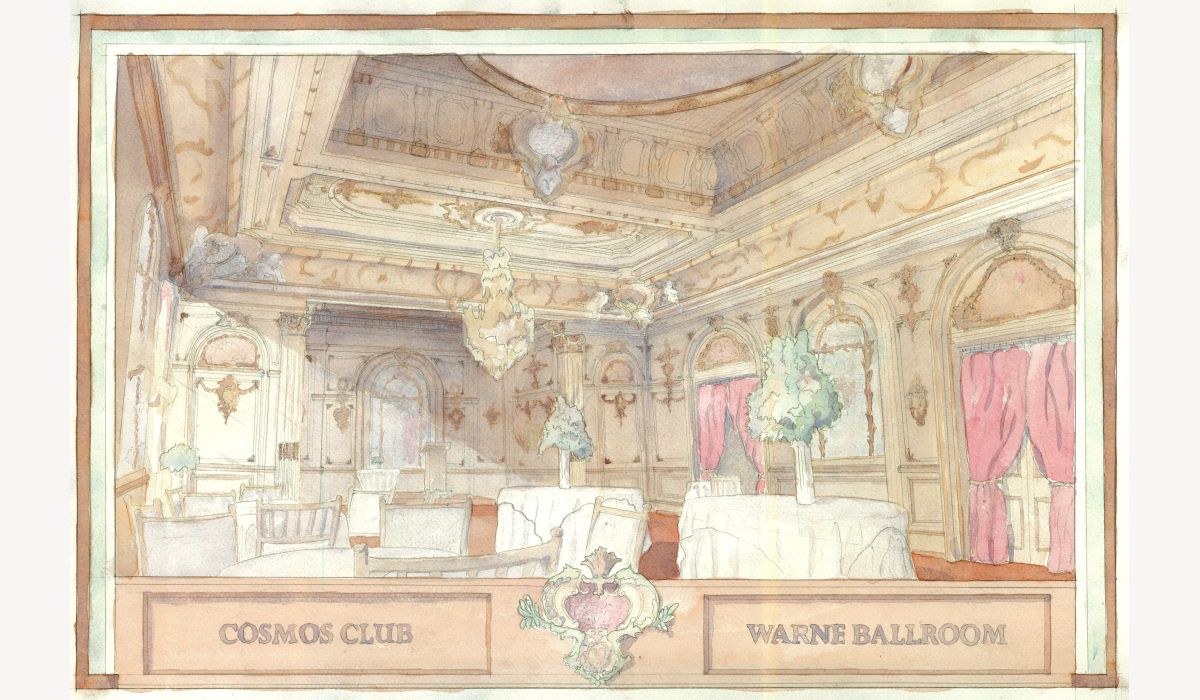 Cosmos CLub water color interior perspective 